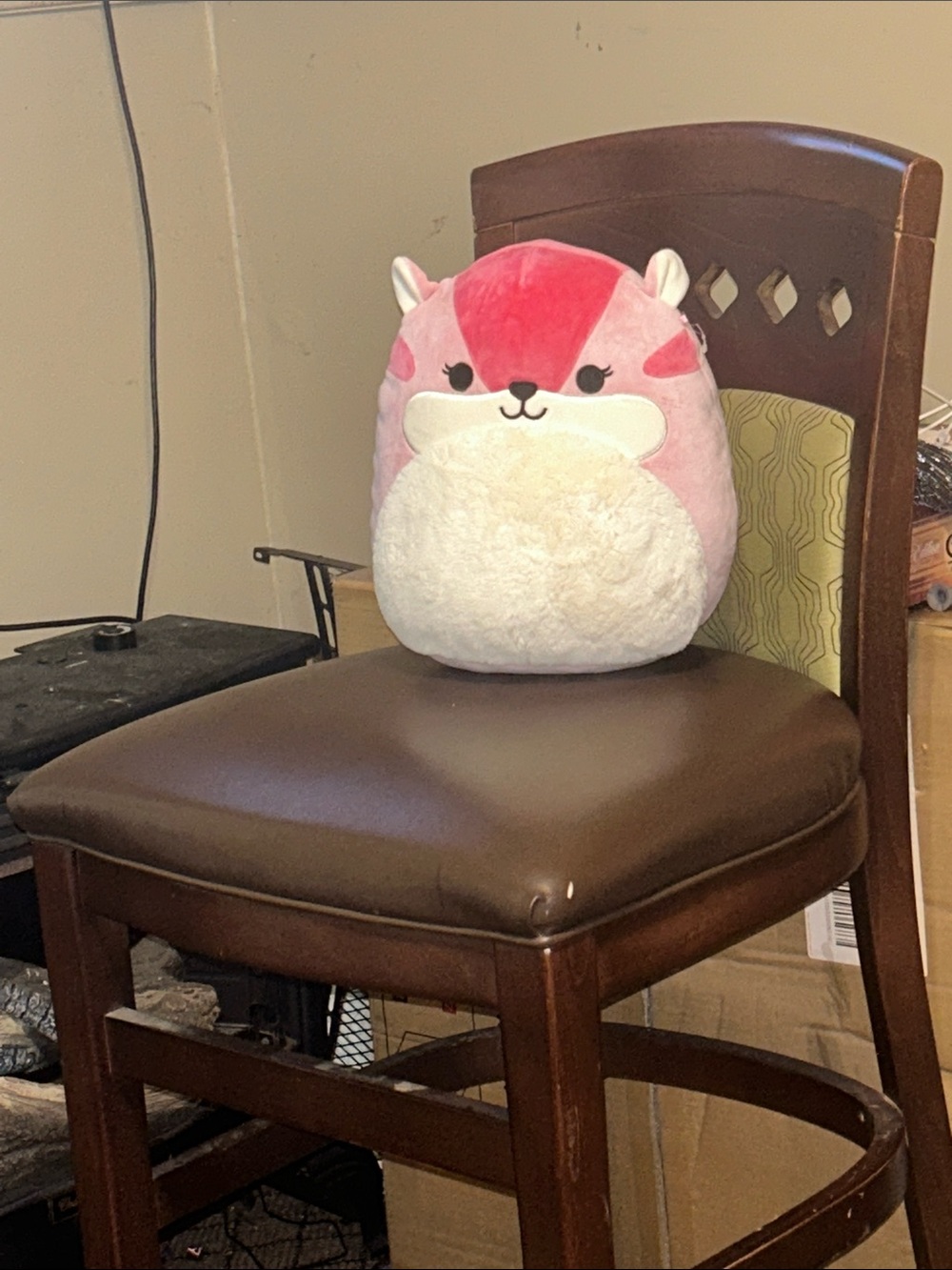 Squishmallows Pink and White Plush Animal Accent Pillow